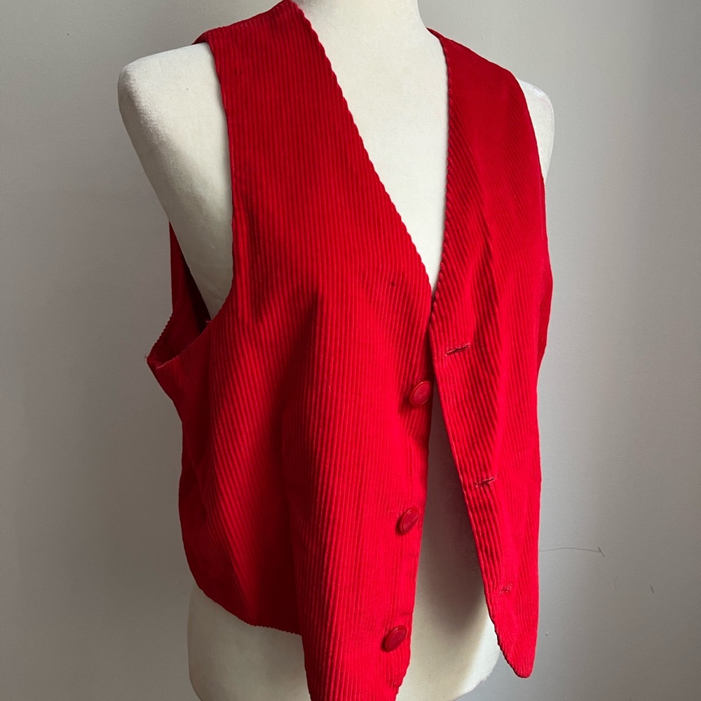 Vintage 1970s Corduroy Vest sz M